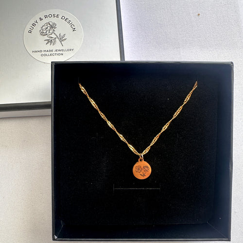 Birth Flower Necklace ~ Mini image 2